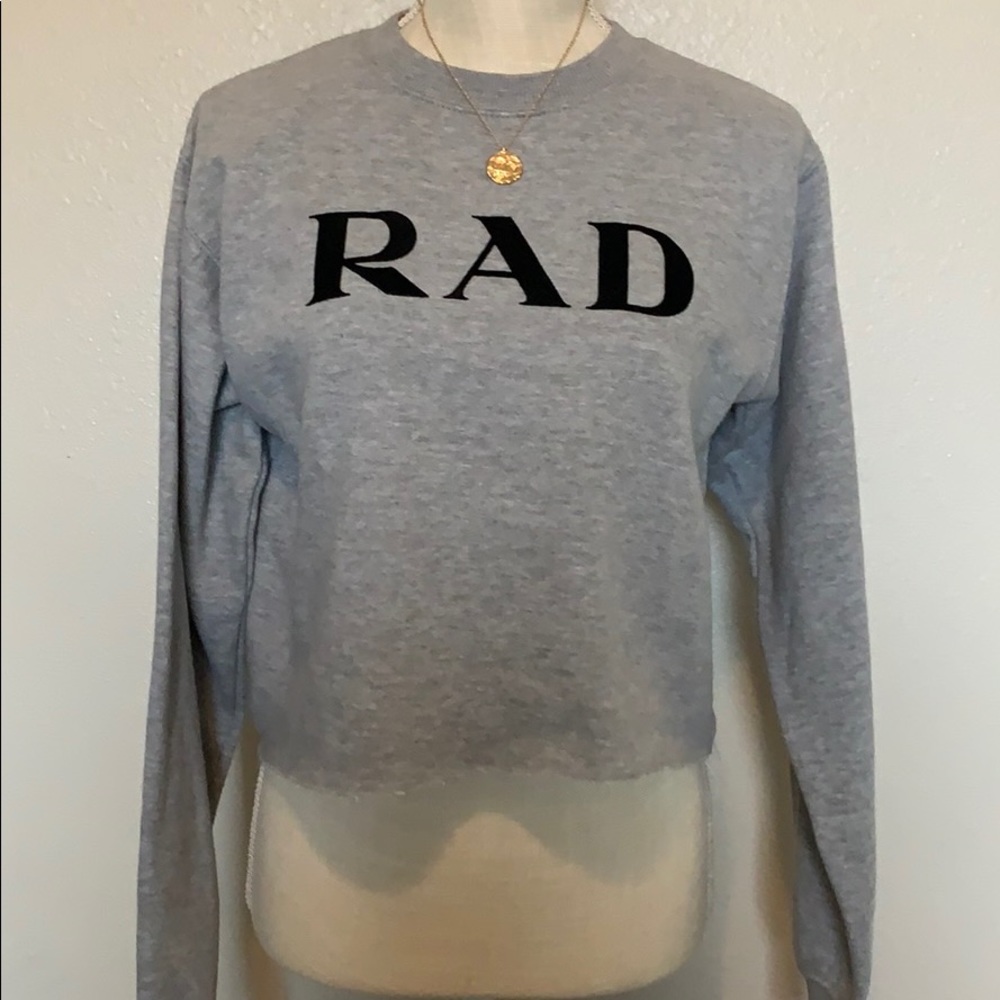 Three layer cropped sweatshirt